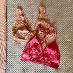 Two Bralettes Size Small